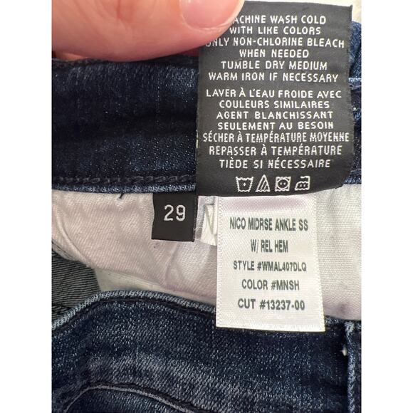 Hudson Jeans Nico Mid Rise Super Skinny Leg Ankle Released Hem Women's 29 - Picture 8 of 8